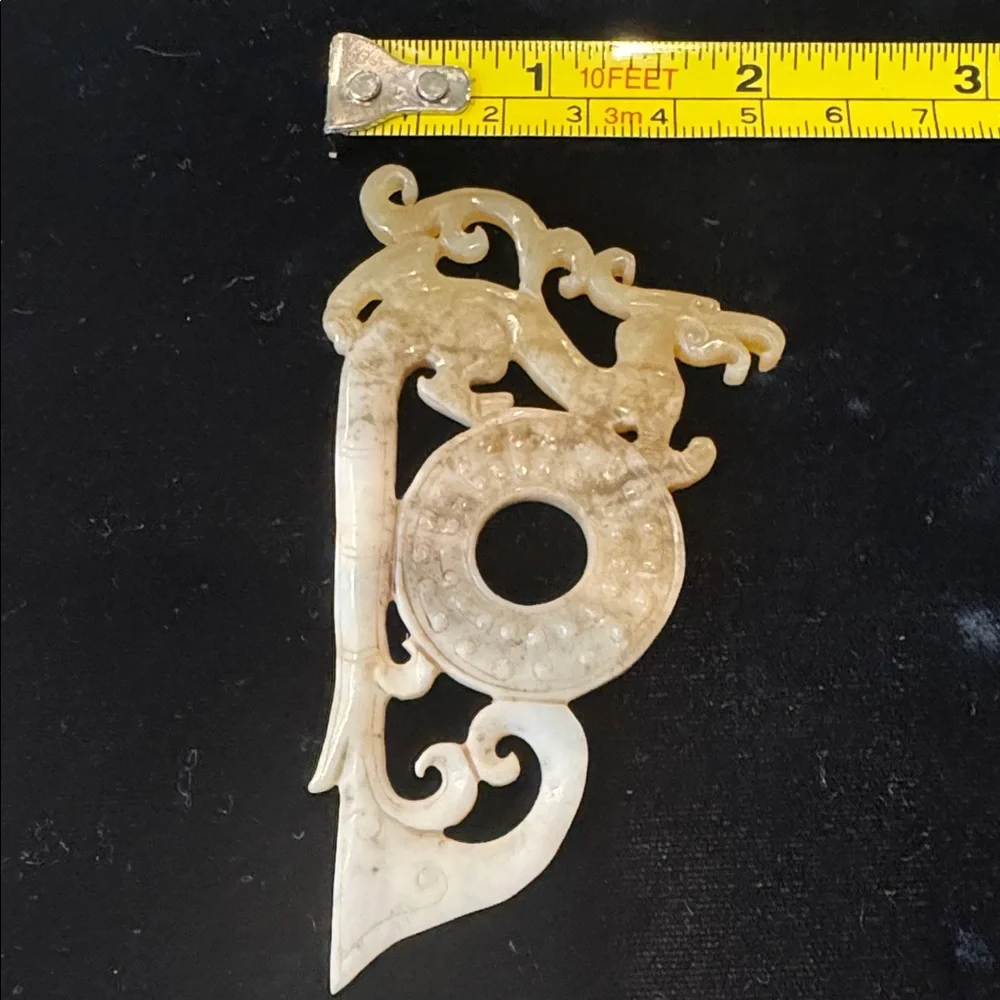 Beautiful Carved Hard Stone Dragon Plaque - Picture 10 of 10